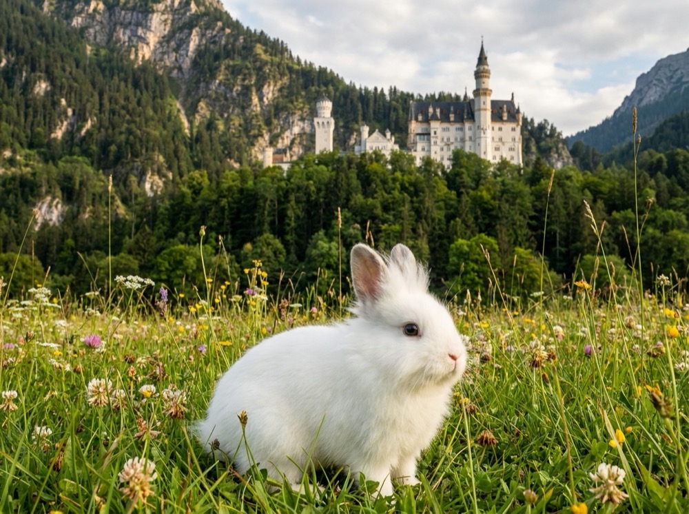 Morty at Neuschwanstein Castle