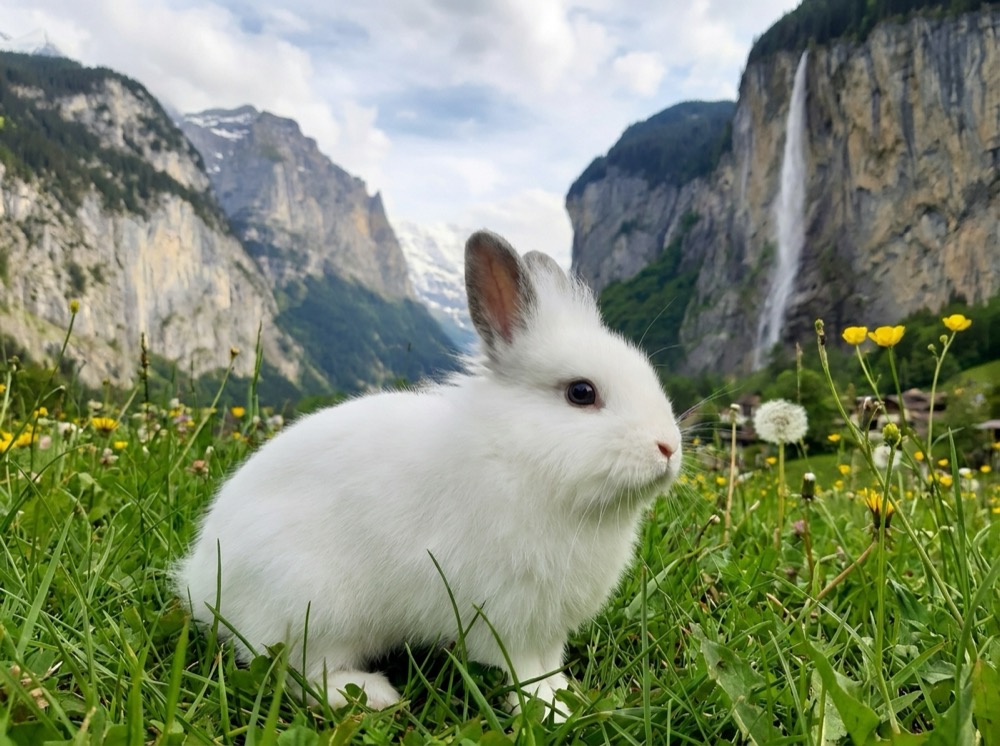 Morty at Lauterbrunnen Valley