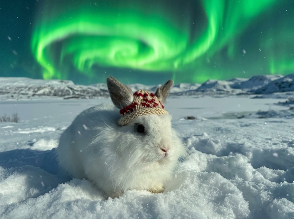 Morty at Aurora Borealis, Iceland