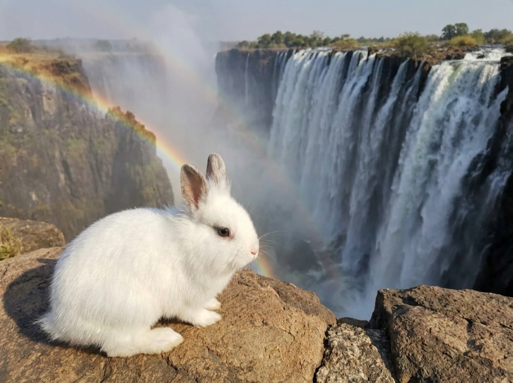 Morty at Victoria Falls