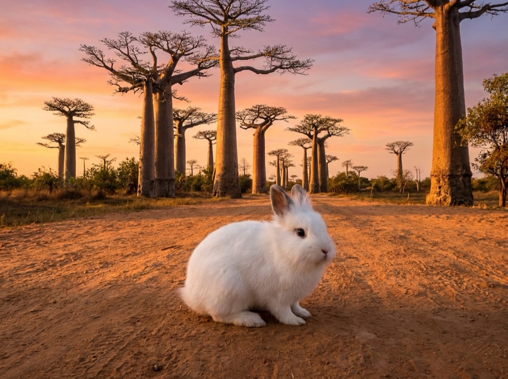 Morty at Avenue of the Baobabs