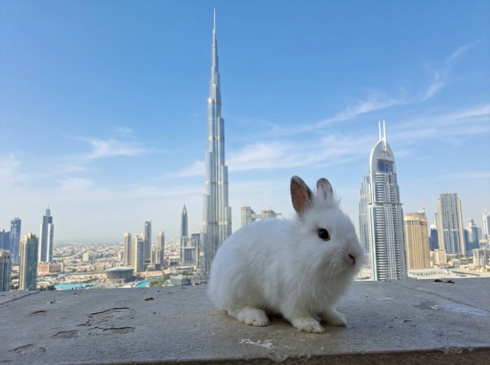 Morty at Burj Khalifa, Dubai