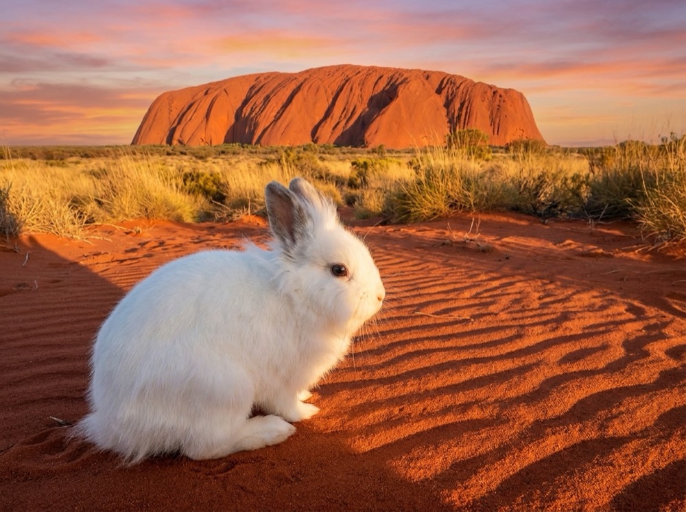 Morty at Ayers Rock