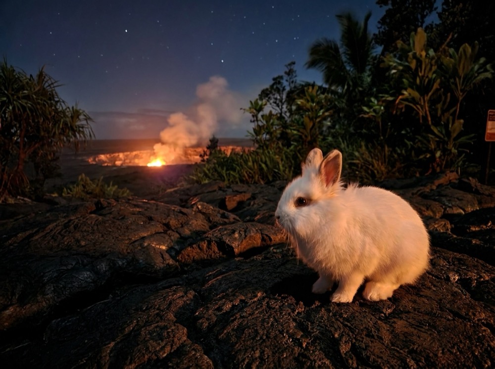 Morty at Kīlauea, Hawaii
