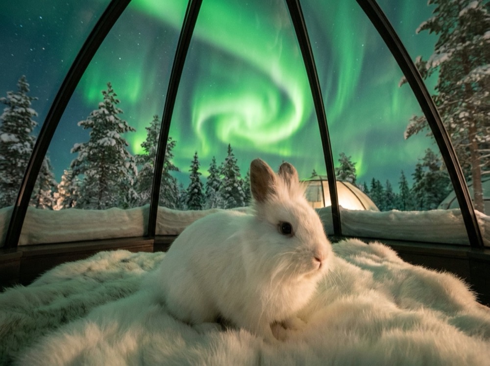 Morty at Glass Igloo, Lapland