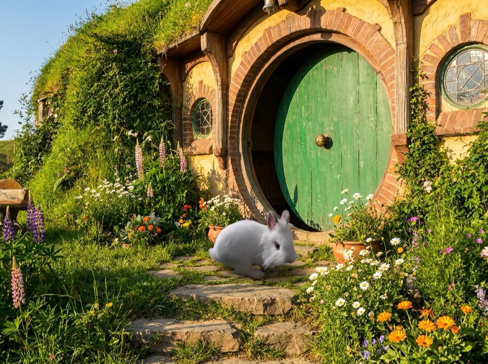 Morty at Hobbiton — The Round Doors