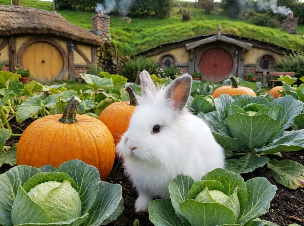 Morty at Hobbiton — The Gardens