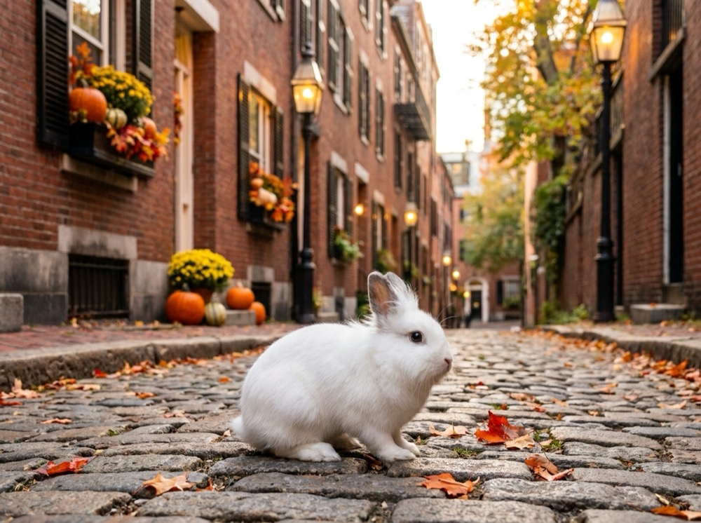 Morty at Acorn Street, Boston